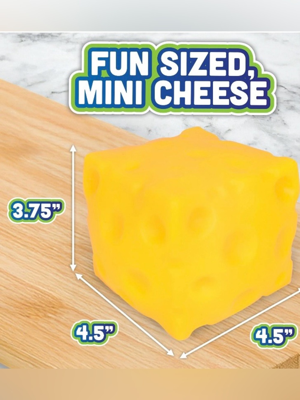 NEW Toymendous Fun Size Mini Squeeze Cheese 🧀 Squishy - Picture 4 of 7